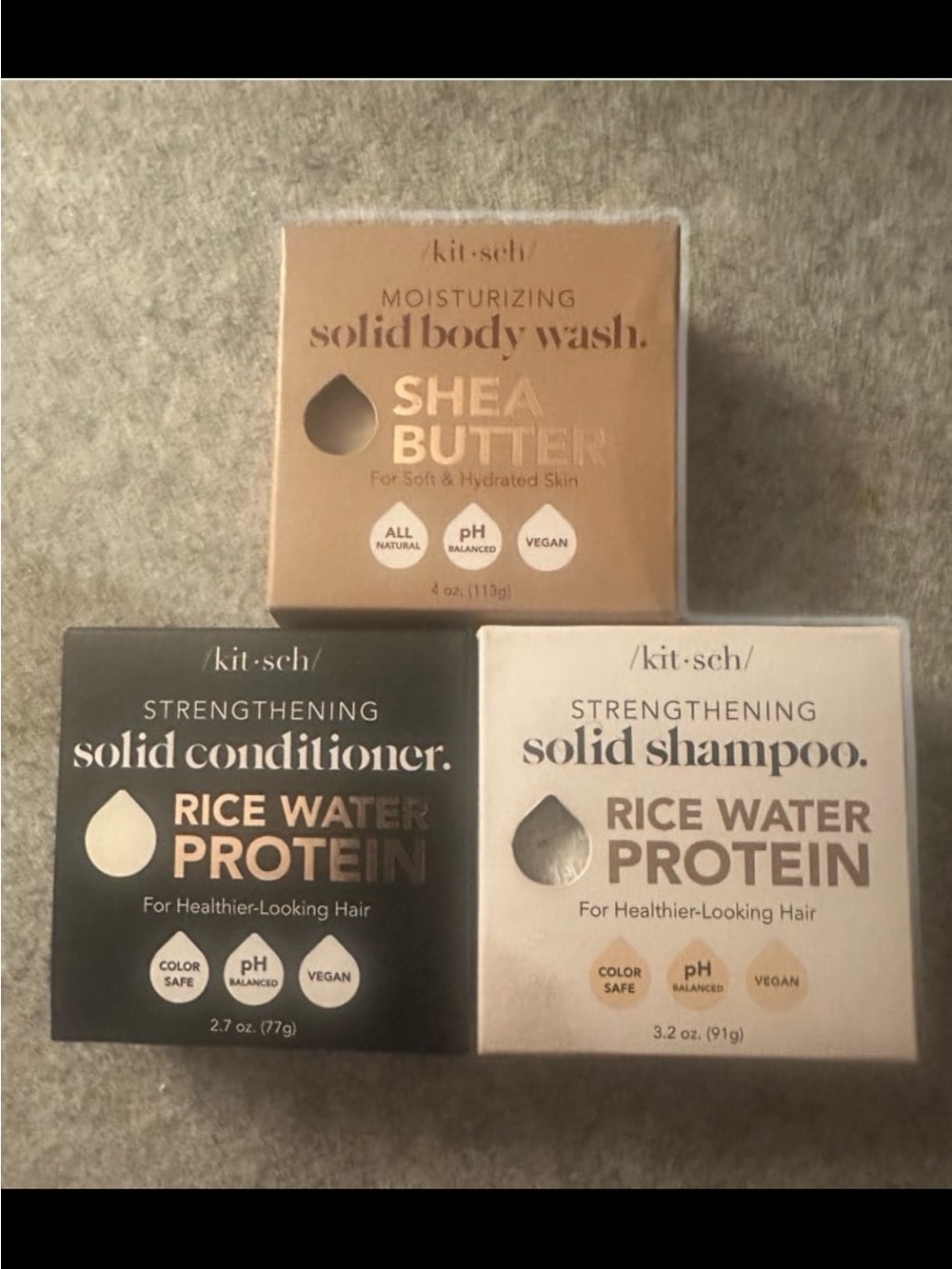 kit·sch Rice Water Protein  Shampoo & Conditioner +  Shea Butter Body Wash